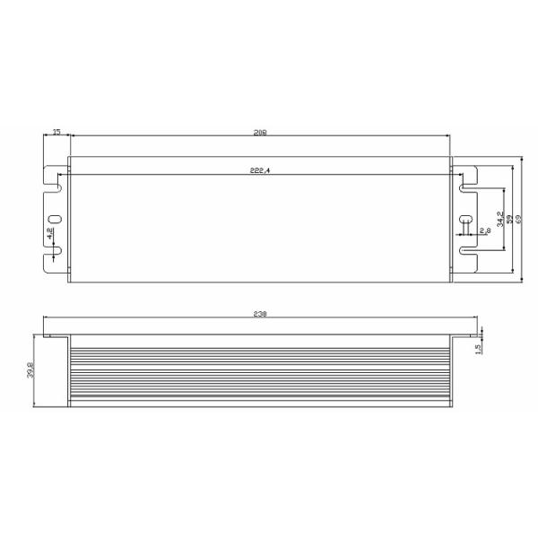 Aluminum Case 200 Watt Led Driver 3 A / 4.5 A / 6 A 5 Years Warranty