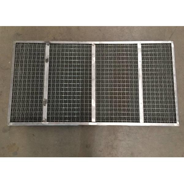 Oil Mist Extraction Device Ss Mesh Pad Demisters Metal Plate Frame With Drain