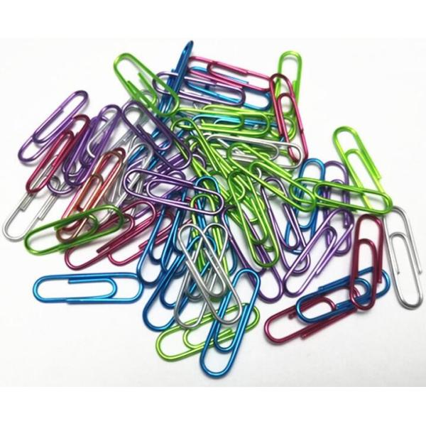 Quality 25mm Of 100pcs/Box  Metallic Color Paper Clips For  Office Supplies wholesale