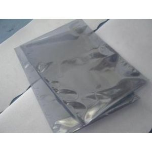 Three Side Seal Transparent Front White Pearl Back Anti Static Bag With Zipper