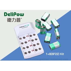 9V Rechargeable Battery Charger , 8 6F22 350mAh Rechargeable 9v Batteries