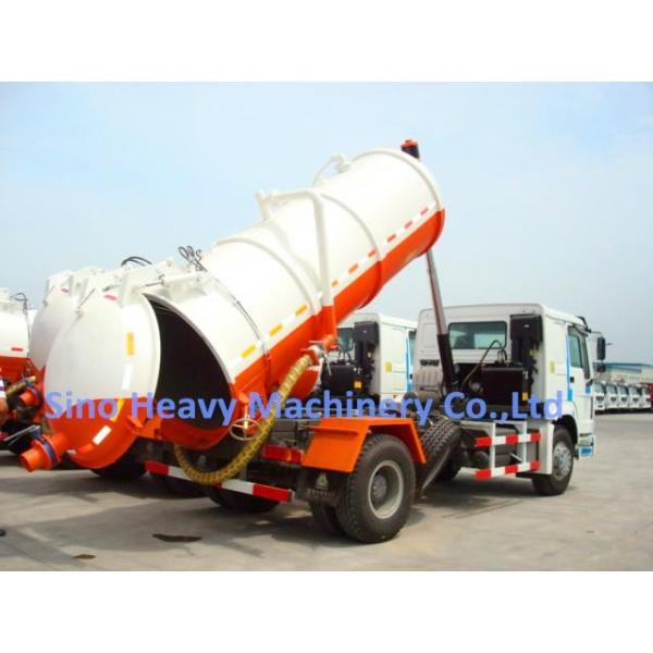 6 Wheeler 8000l Disposal Sewage Suction Vehicle Trucks Euro2 Sinotruk Howo