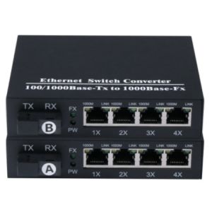 VLAN Stackable Fiber Optical Converter 1.25Gbps 10/100/1000 Gigabit 10W