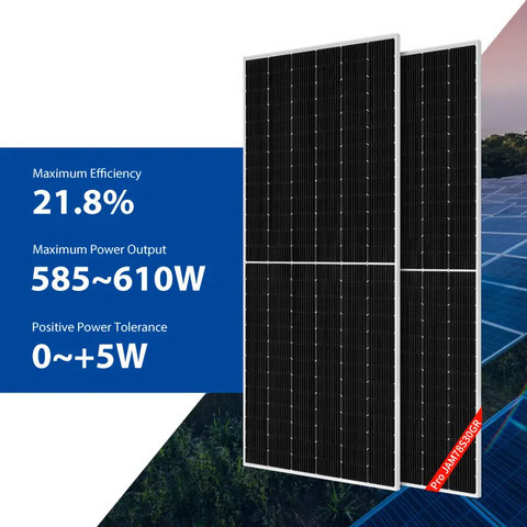 585W 590W JA Rooftop Solar Panel 595W 600W 605W 610W Residential Roof Solar