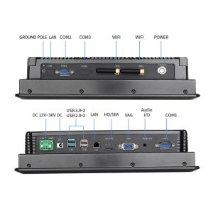 10.4 Inch 1024x768 Industrial Touch Panel PC Waterproof 19W