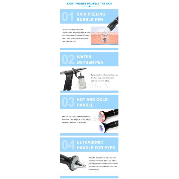 Bubble Aqua Dermabrasion Machine , H2O2 Hydra Oxygen Facial Beauty Machine