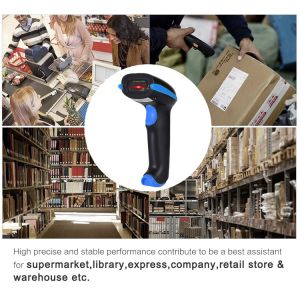1D Laser Barcode Reader Handheld Wired Barcode Scanner With Stand YHD-5700G