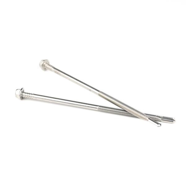 Double Thread 5.5x138 Stainless Steel Sus 410 Self Drilling Screw for Wood Structure