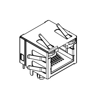 China 615108137421R THR 8P8C Modular Jack With LED And EMI Finger on sale