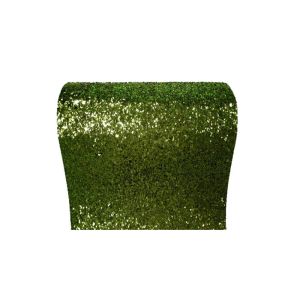 Light Green Frosted Chunky Glitter Fabric 0.55mm Thickness For Shoes And