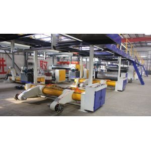 Tri Ply Corrugated Cardboard Production Line Steam Heating High Efficiency