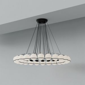 Nordic Minimalist Glass Shade Ring chandelier Living Dinning Room Model 2109