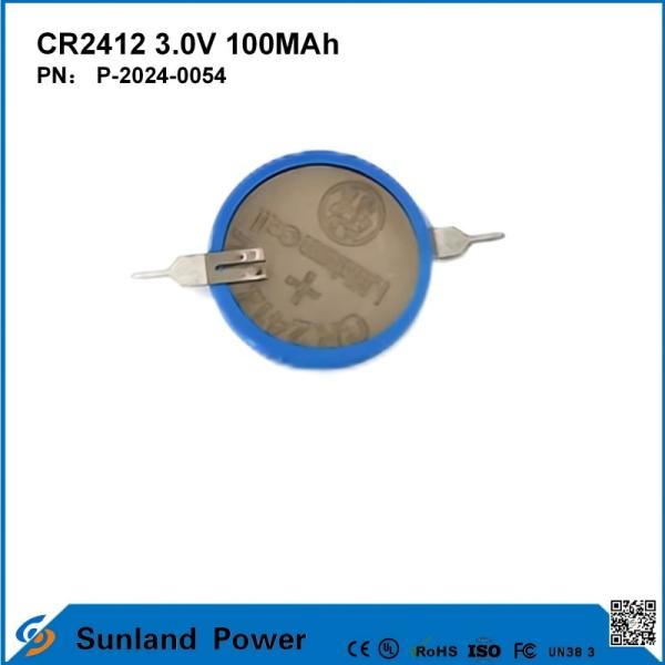 CR2412 3.0V 100MAH Li-MnO2 Battery Long Strong Life
