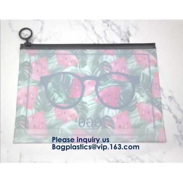 Cartoon Printing Clear Pvc Slider Zip lockk Garment Cosmetic Shopping Bag,Eco Friendly Customized Slider Zip lockk Pvc Bag