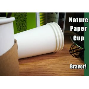 Biodegradable Hot Drink Cups With Lids / Sleeves Environmental Protection
