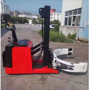 1.5 Ton 4000mm Full Electric Stacker With Adjustable Clamp For Handling Paper