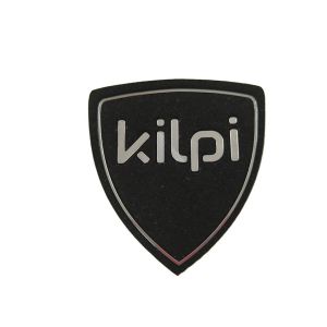 Metallic Embossed Silicone Rubber Fabric Patch Custom Logo Eco - Friendly