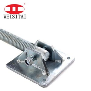 Adjustable Screw 26mm Scaffolding Base Jacks With Swivel Base Plate