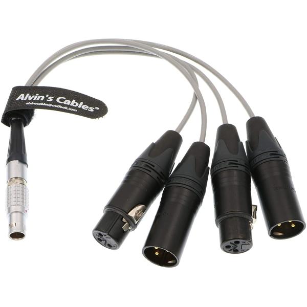 Quality Alvin's Cables Breakout Audio Input Output Cable For Atomos Shogun Monitor Recorder 10 Pin Male To 4 XLR 3 Pin wholesale