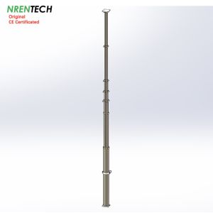 18m-400kg heavy duty payloads non-lockable pneumatic telescopic mast for antenna