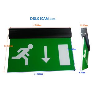 Alumium End Cap Battery Powered Rechargeable Double Sided Exit Signs