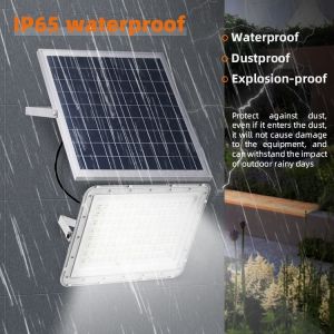 Garden Ip65 100w LED Solar Flood Lights 3000K - 6500K Color Temperature