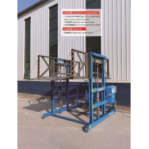 Yellow Push Button Steel Scissor Lift Table Platform 2000 Lbs Capacity