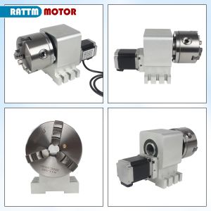 Dividing Head Reduction Gearbox 10:1 CNC Rotary Axis Kit 4th With 3 4 Jaws Chuck