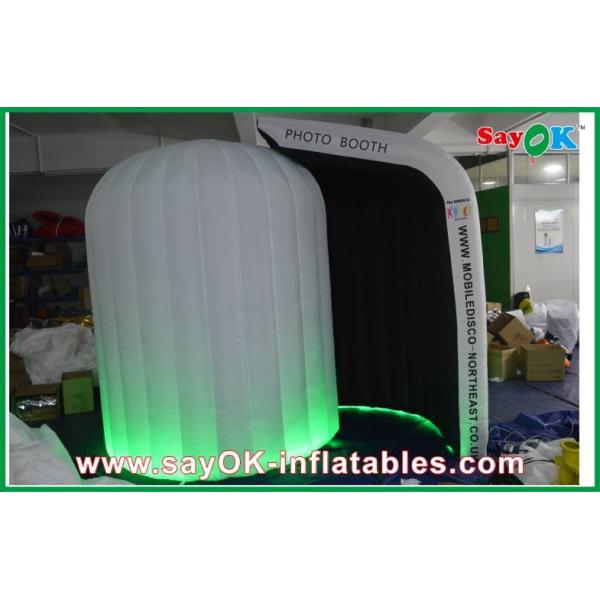 Advertising Booth Displays Black Inside White Inflatable Photo Booth Oxford