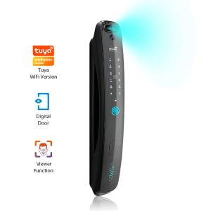 Aluminum Alloy Multibiometric Smart Fingerprint Door Lock With Video Door Phone
