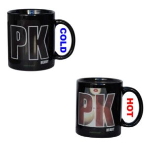 Heat sensitive coffee cups temperature color changing cups with lid