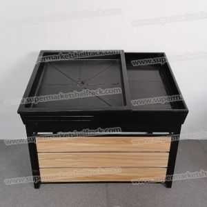 120CM 100CM 60kgs Wooden Vegetable And Fruit Display Shelves Rack Grocery Shelf