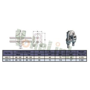 1/2'' U bolt Parallel groove clamp aluminum for conductor hardware