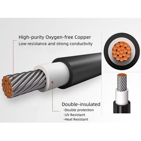 Quality 30 Year Service Life Solar Power Cable with Tinned Copper Wire and Halogen Free Crosslinked Polyolefin Sheath wholesale