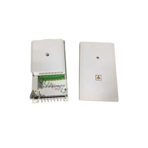 Outdoor 8 Core FTTH Fiber Optic Distribution Box 1 In 8 Out PC ABS White Color