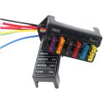 2 Input 6 Output Car Blade Fuse Blocks ATO Inline 12V Fuse Holder With Wire