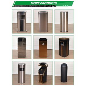 Popular Hotel Stainless Steel Trash Can Hotel Modern Public Rectangular