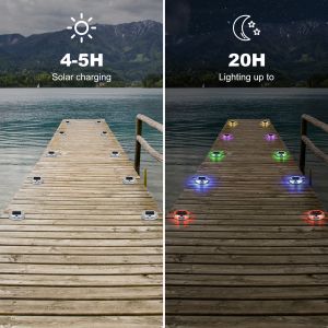 2V Waterproof Solar Dock Light Solar Led Light With 20 Lumens LED Light Source