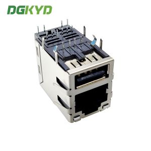 DGKYD RJ45 USB Connector 100M Ethernet Port With PBT Housing