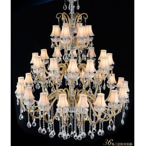Large Crystal Lustre Art Glass Attractive Large Lobby Chandelier (WH-CY-102)