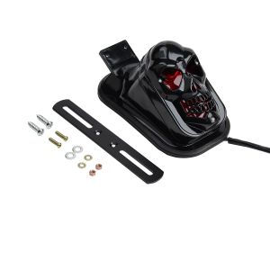 Skull Head Shape Red LED Motorcycle Tail Light with Rear Position for Enhanced