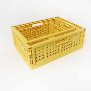 China Multiscene OEM Foldable Plastic Basket , Leakproof Collapsible Plastic Storage Bins on sale