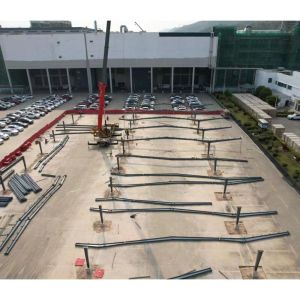 Cheap Long-life H-shaped Steel Structure Bridge-type Long-span Photovoltaic Project for sale