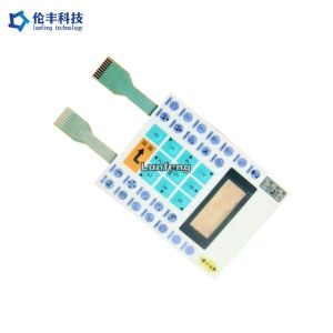 Tactile Two Tails Waterproof Membrane Touch Switch With LCD Window