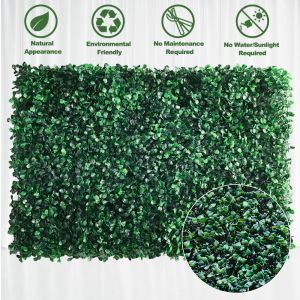 Green Vertical Artificial Plant Wall Fire Retardant No Smell Custom