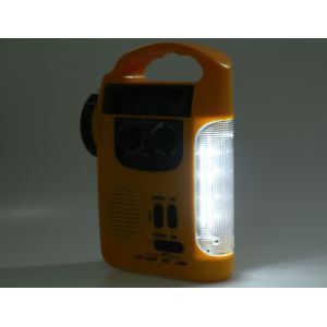 RD339 Solar Dynamo Powered AM FM Radio with 5 LEDs Flashlight 8 LEDs Emergency