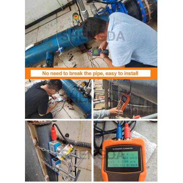 Shengda 15-700mm Digital Handheld Ultrasonic Flowmeter Price