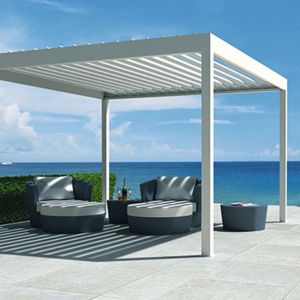 China SGS Eco Friendly Arbours Modern Backyard Aluminum Roof Gazebo on sale