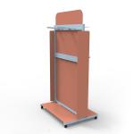 LH Custom Hardware Store Display Racks , Pegboard Tool Rack With Wheels