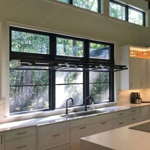 Horizontal Opening Tempered Glass Aluminum Bifold Windows With Triplex Glass